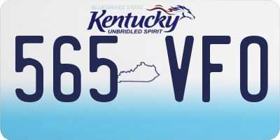 KY license plate 565VFO