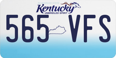 KY license plate 565VFS