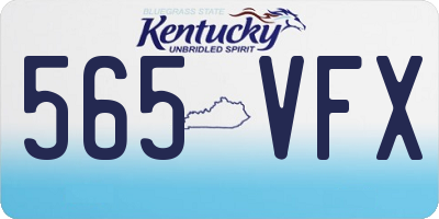 KY license plate 565VFX