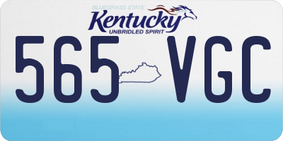 KY license plate 565VGC