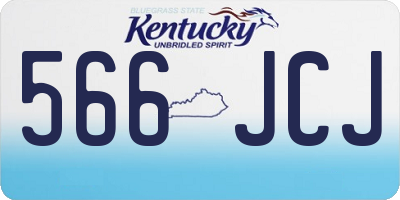 KY license plate 566JCJ