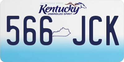 KY license plate 566JCK