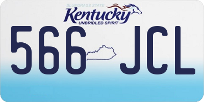 KY license plate 566JCL