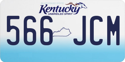 KY license plate 566JCM