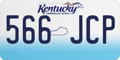 KY license plate 566JCP