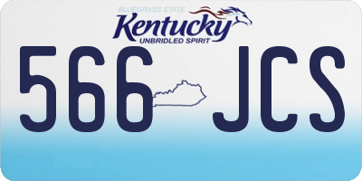 KY license plate 566JCS
