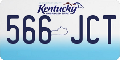 KY license plate 566JCT