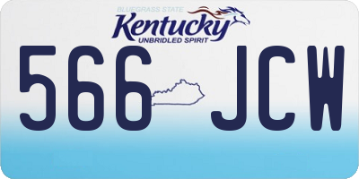 KY license plate 566JCW