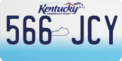 KY license plate 566JCY