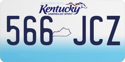 KY license plate 566JCZ