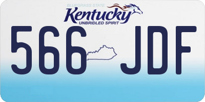 KY license plate 566JDF
