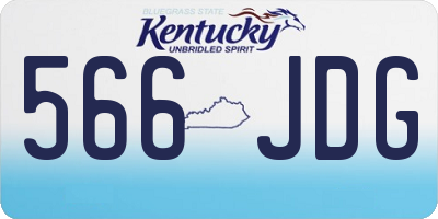 KY license plate 566JDG
