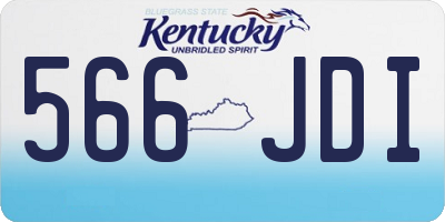 KY license plate 566JDI