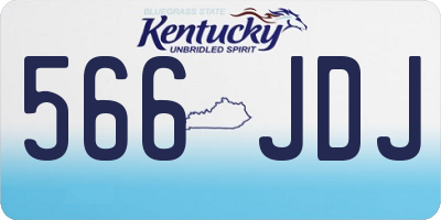 KY license plate 566JDJ