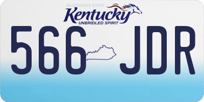 KY license plate 566JDR