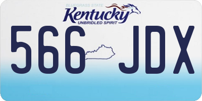 KY license plate 566JDX