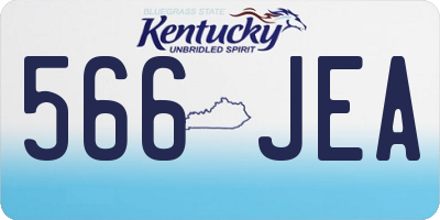 KY license plate 566JEA