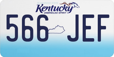 KY license plate 566JEF