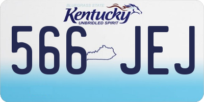 KY license plate 566JEJ