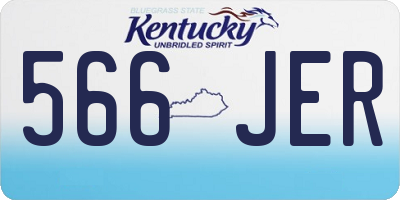 KY license plate 566JER
