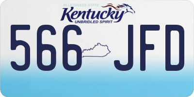KY license plate 566JFD