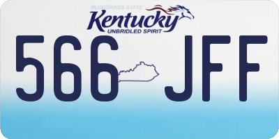 KY license plate 566JFF