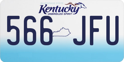 KY license plate 566JFU