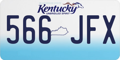 KY license plate 566JFX