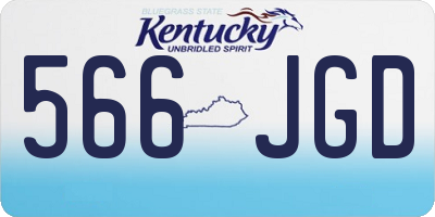 KY license plate 566JGD