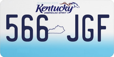 KY license plate 566JGF