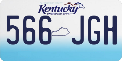 KY license plate 566JGH
