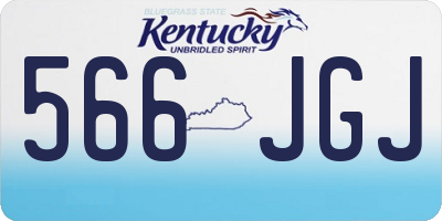 KY license plate 566JGJ