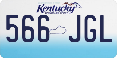 KY license plate 566JGL