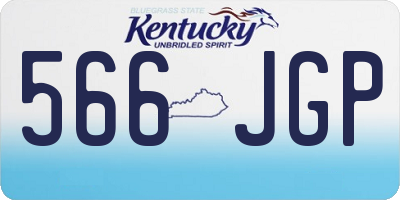 KY license plate 566JGP