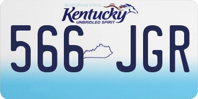 KY license plate 566JGR