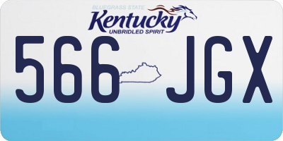 KY license plate 566JGX