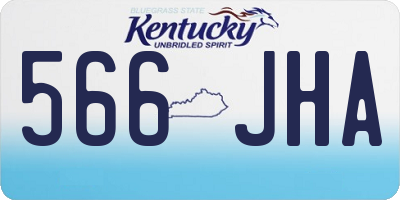 KY license plate 566JHA