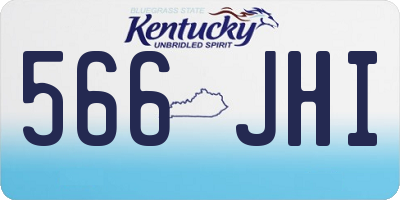KY license plate 566JHI