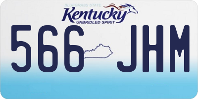 KY license plate 566JHM