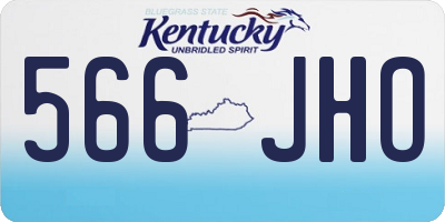 KY license plate 566JHO