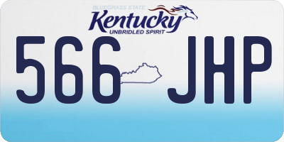 KY license plate 566JHP