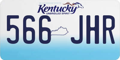 KY license plate 566JHR