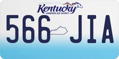 KY license plate 566JIA