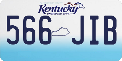 KY license plate 566JIB