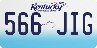 KY license plate 566JIG