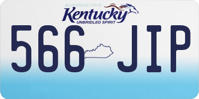 KY license plate 566JIP