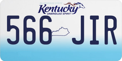 KY license plate 566JIR