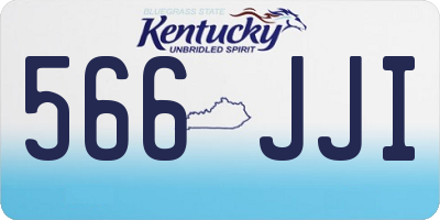 KY license plate 566JJI