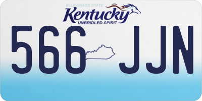 KY license plate 566JJN