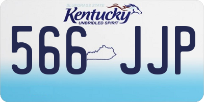 KY license plate 566JJP